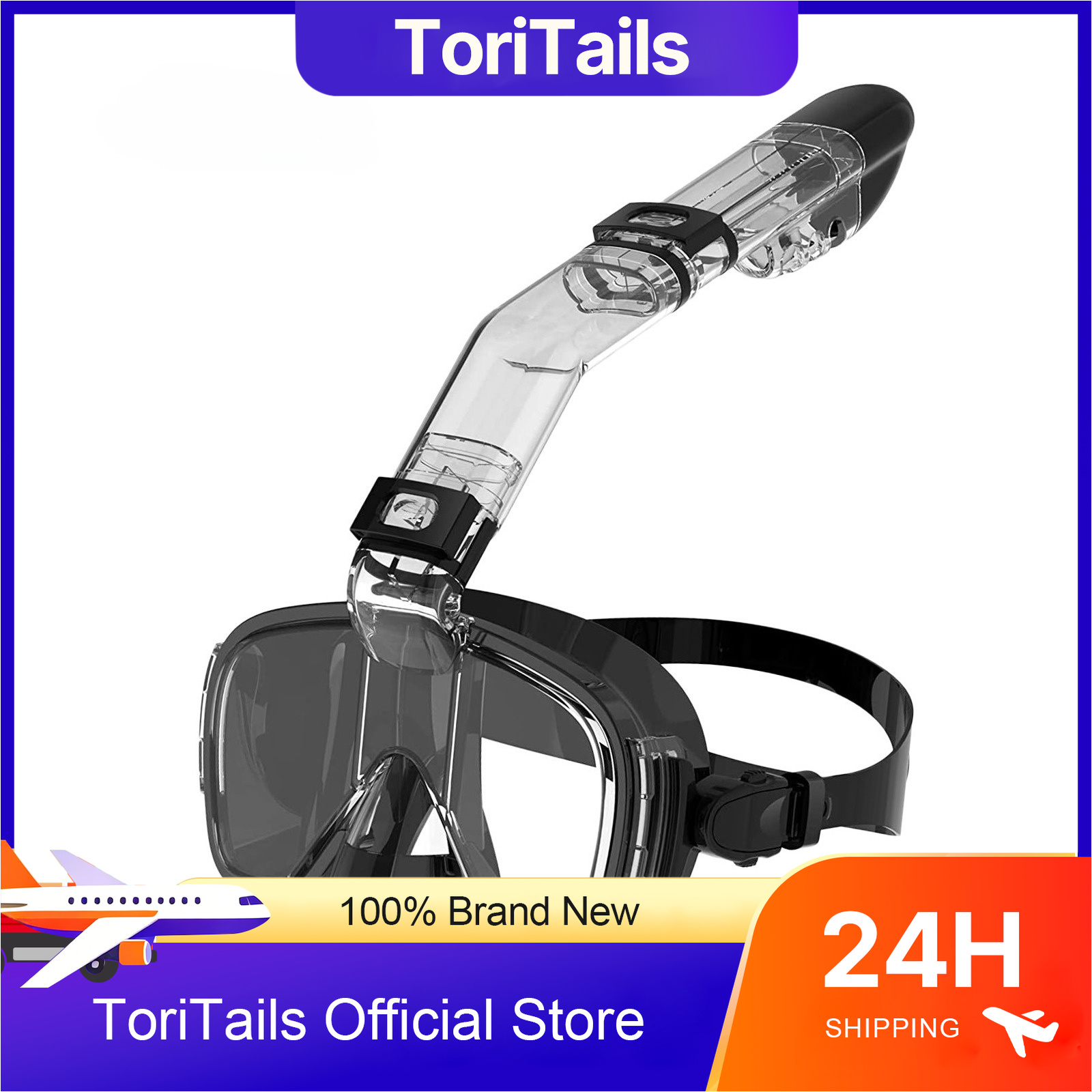 Freediving Mask Set - หน้ากากดำน้ำแบบครึ่งหน้าสำหรับเด็ก ชุดหน้ากากดำน้ำแบบสกูบา ป้องกันฝ้า หายใจสะดวก สำหรับผู้ใหญ่