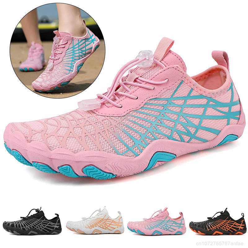 Aquatic Water Sports - รองเท้าเดินป่าแบบไม่สวมถุงเท้าสำหรับผู้ชายและผู้หญิง แห้งเร็ว น้ำหนักเบา เหมาะสำหรับกิจกรรมทางน้ำและกีฬาลำลอง