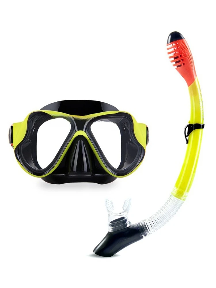 Freediving Mask Set - หน้ากากดำน้ำแบบสกูบาสำหรับสายตาสั้น แบบมืออาชีพ ป้องกันจมูกสำหรับดำน้ำลึก ชุดอุปกรณ์ครบชุด ความคมชัดสูง