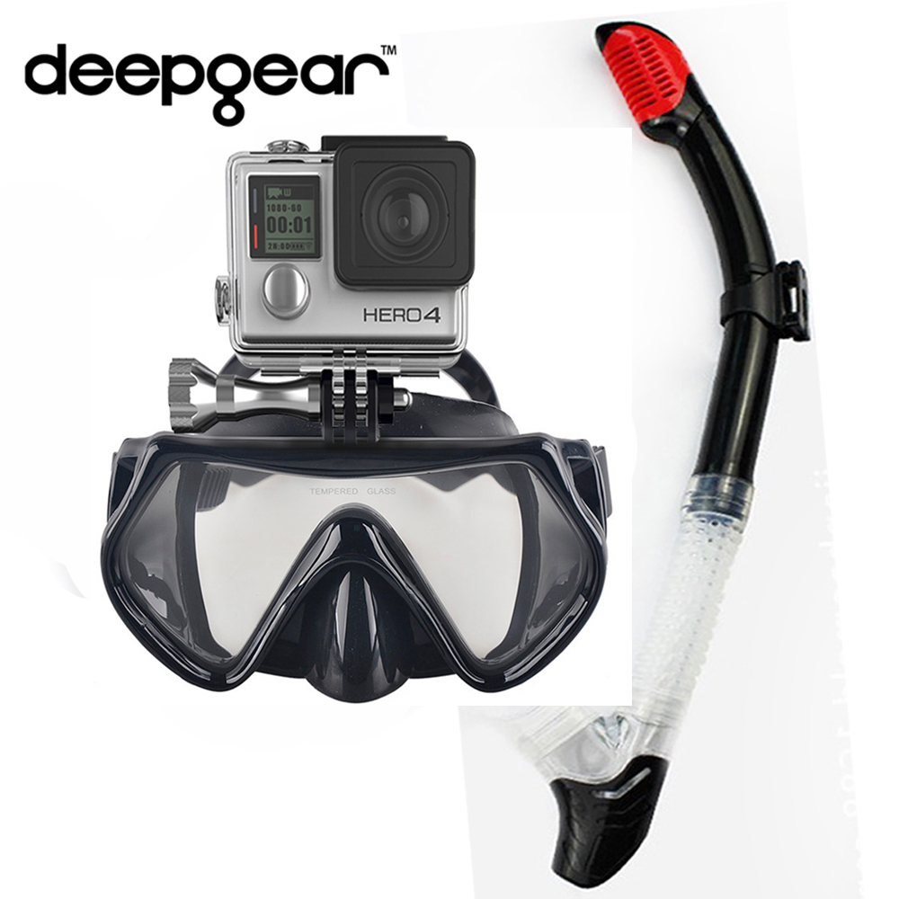 DEEPGEAR CAMAERAดำน้ำชุดนิรภัย - Freediving Mask Set บทวิจารณ์และราคา