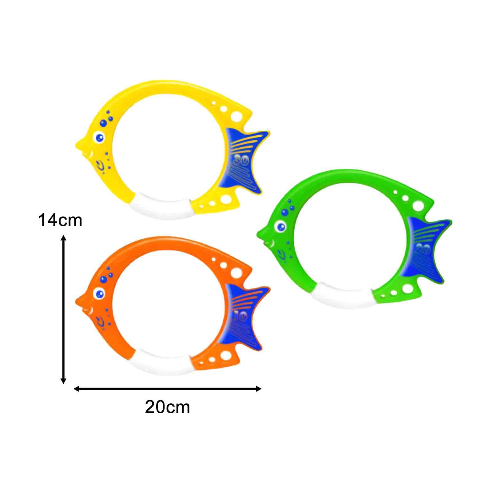 ของเล่นห่วงดำน้ำรูปปลา 3 ชิ้น  - Aquatic Water Sports บทวิจารณ์และราคา
