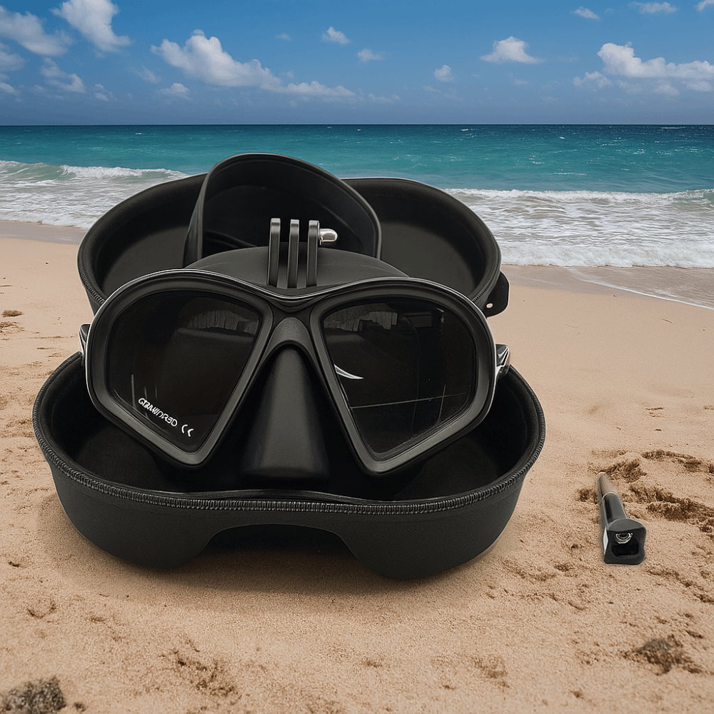 หน้ากากดำน้ำแบบกระจกนิรภัย หน้ - Freediving Mask Set บทวิจารณ์และราคา
